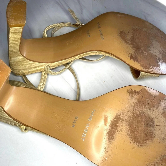 Vintage 90s Nine West Square Toe Heels‎ 8.5 - Picture 6 of 7